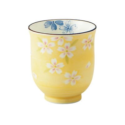 Manekineko-Ai Yunomi Mino ware Japanese green tea cup, Cherry blossom Japan,6.76oz