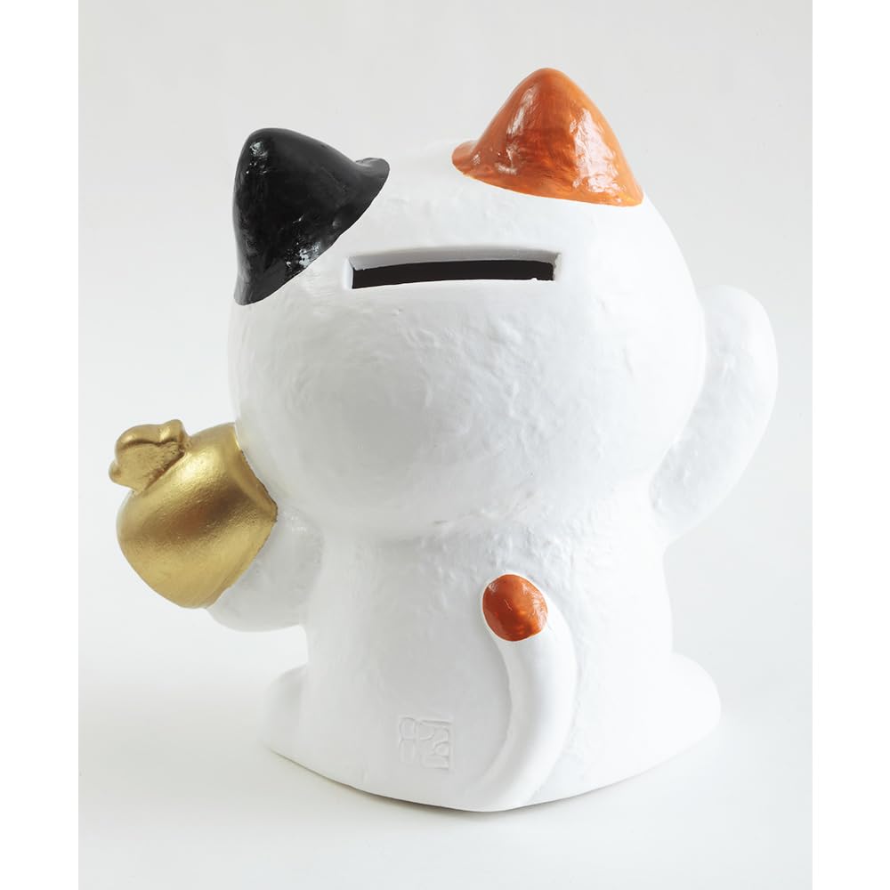 Lucky Cat Piggy Bank, 5.0 inches, Good Luck Charms, Japanese Decor, Ceramics, with Box, SN-026-Z-US