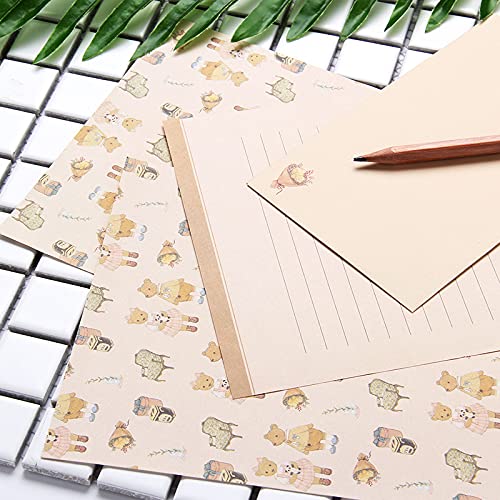 EBOCACB 81pcs Stationary Paper and Envelopes Set, Contain 54 stationery paper and 27 envelopes, writing paper stationery set, 9 Different Style