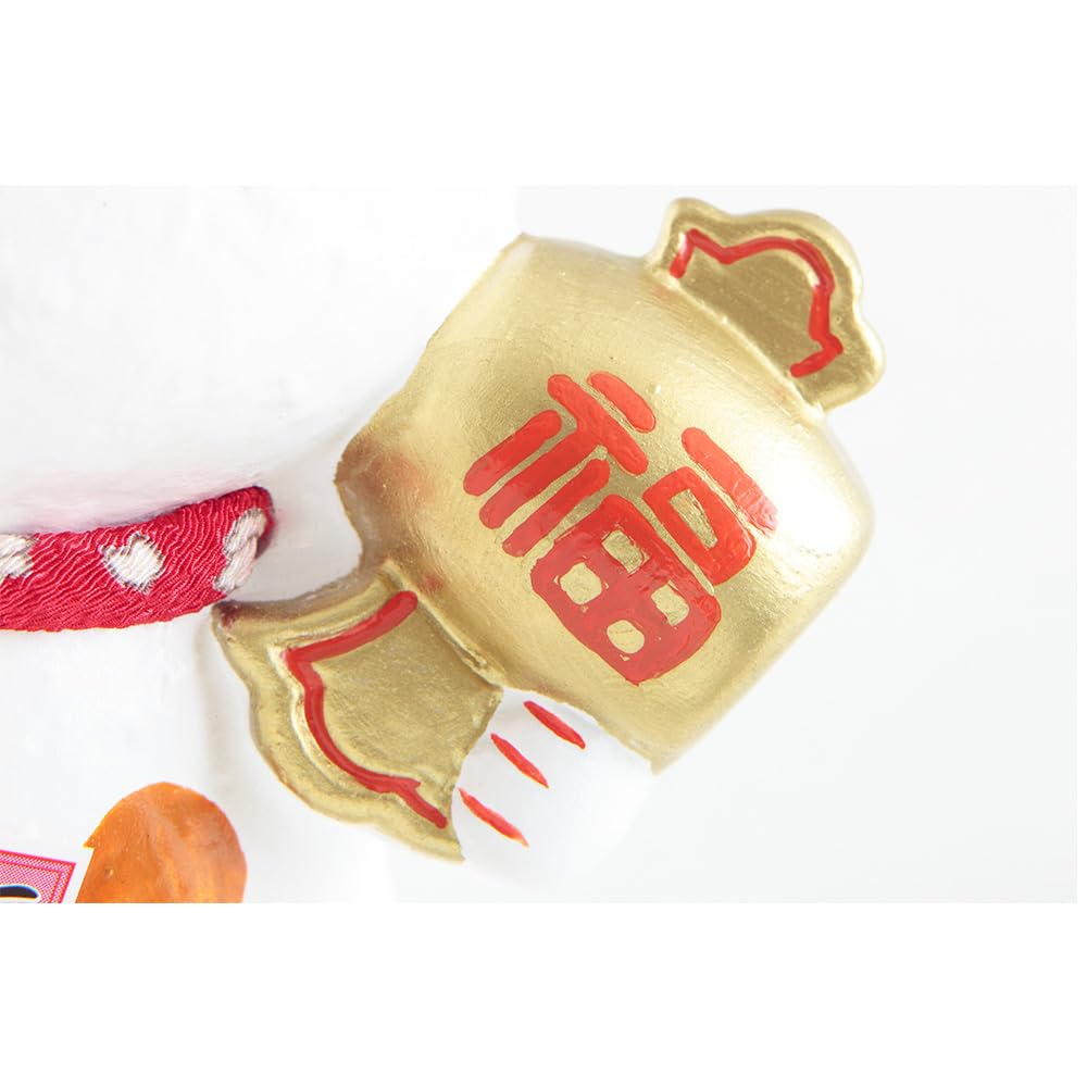 Lucky Cat Piggy Bank, 5.0 inches, Good Luck Charms, Japanese Decor, Ceramics, with Box, SN-026-Z-US