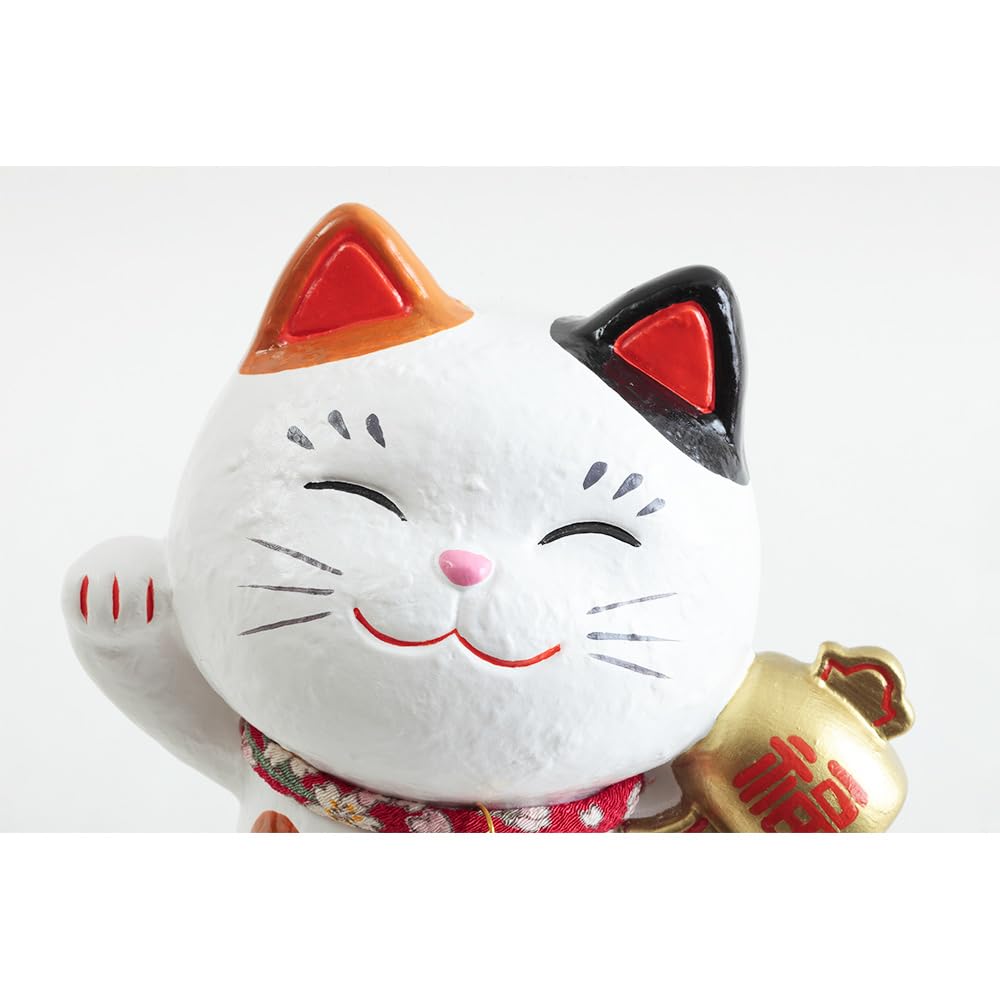 Lucky Cat Piggy Bank, 5.0 inches, Good Luck Charms, Japanese Decor, Ceramics, with Box, SN-026-Z-US
