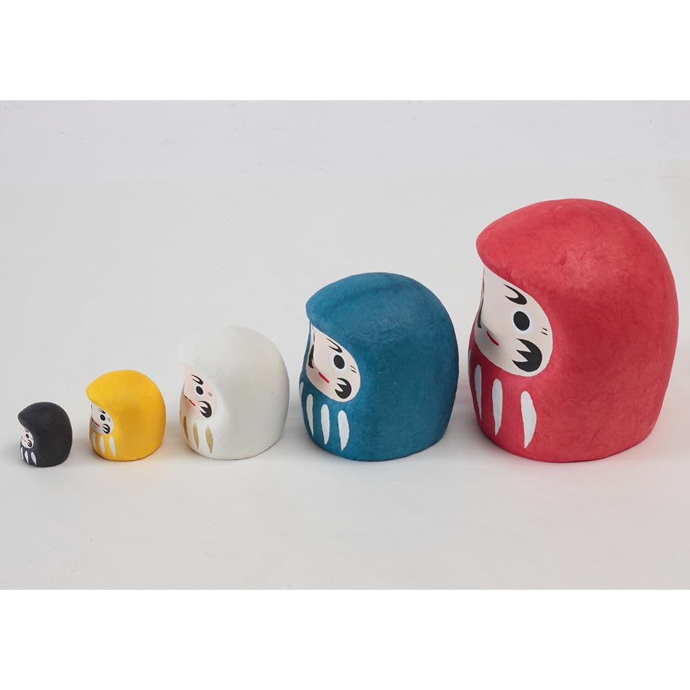 YOSHINOYA KYUBEI Daruma, Matryoshka, Nesting Dolls, 5.4 inches Good Luck Charms, Paper Mache, with Box, 13103-Z-US