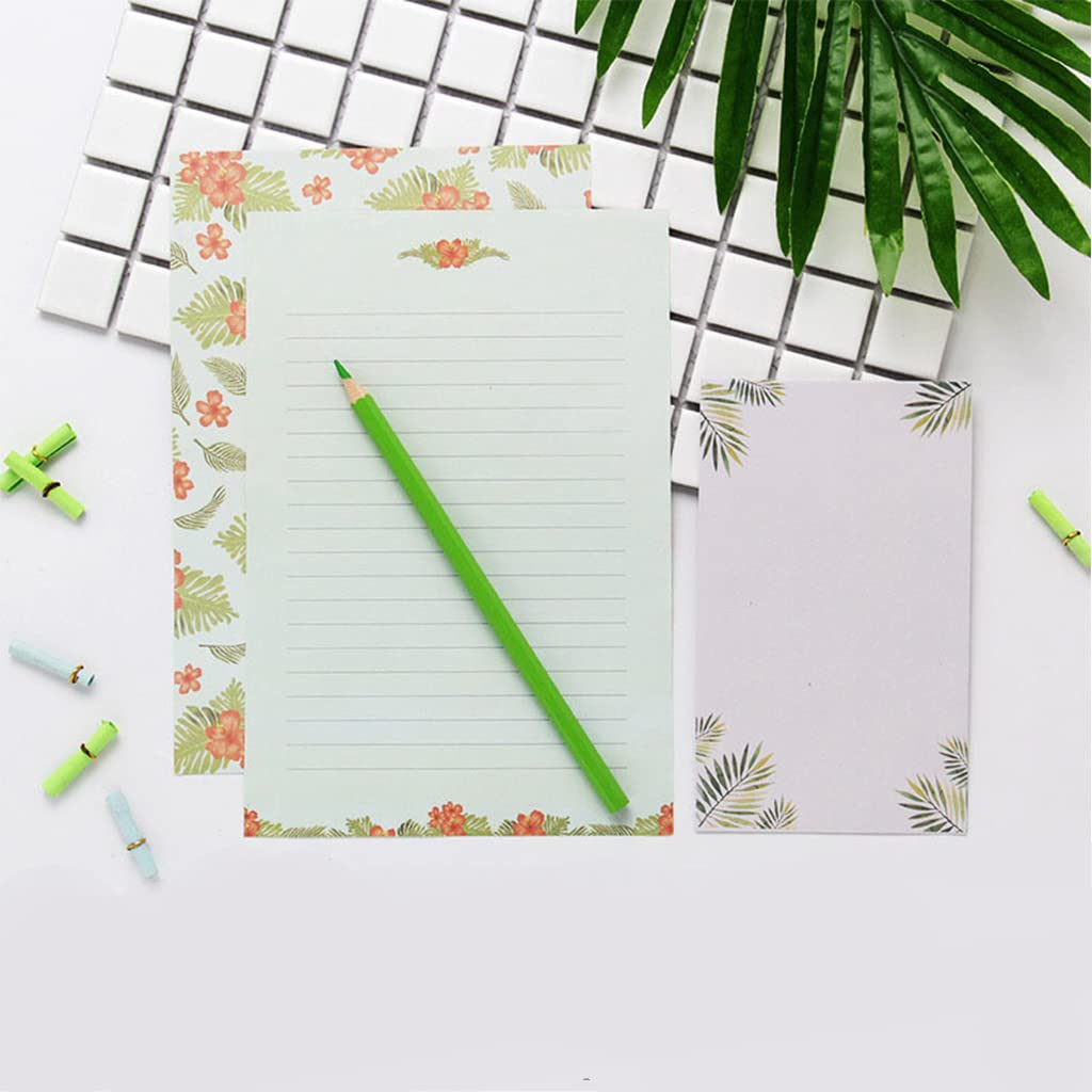 EBOCACB 81pcs Stationary Paper and Envelopes Set, Contain 54 stationery paper and 27 envelopes, writing paper stationery set, 9 Different Style