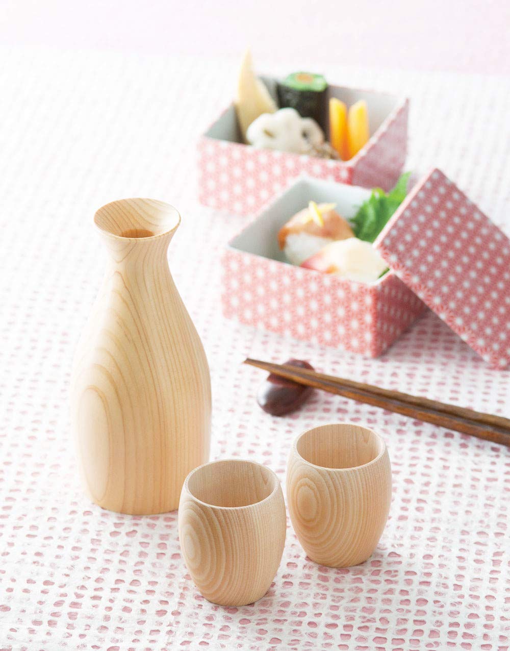 EDOYA Hinoki Wood Sake Cups (Set of 2) Made in Japan