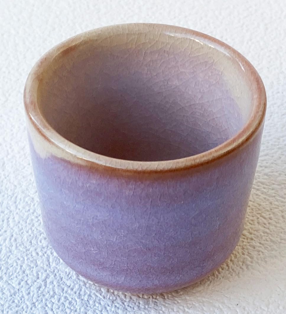 Manekineko-Ai Hagi yaki ware Guinomi Japanese pottery Sake cup Hagi Murasaki Purple Made in Japan