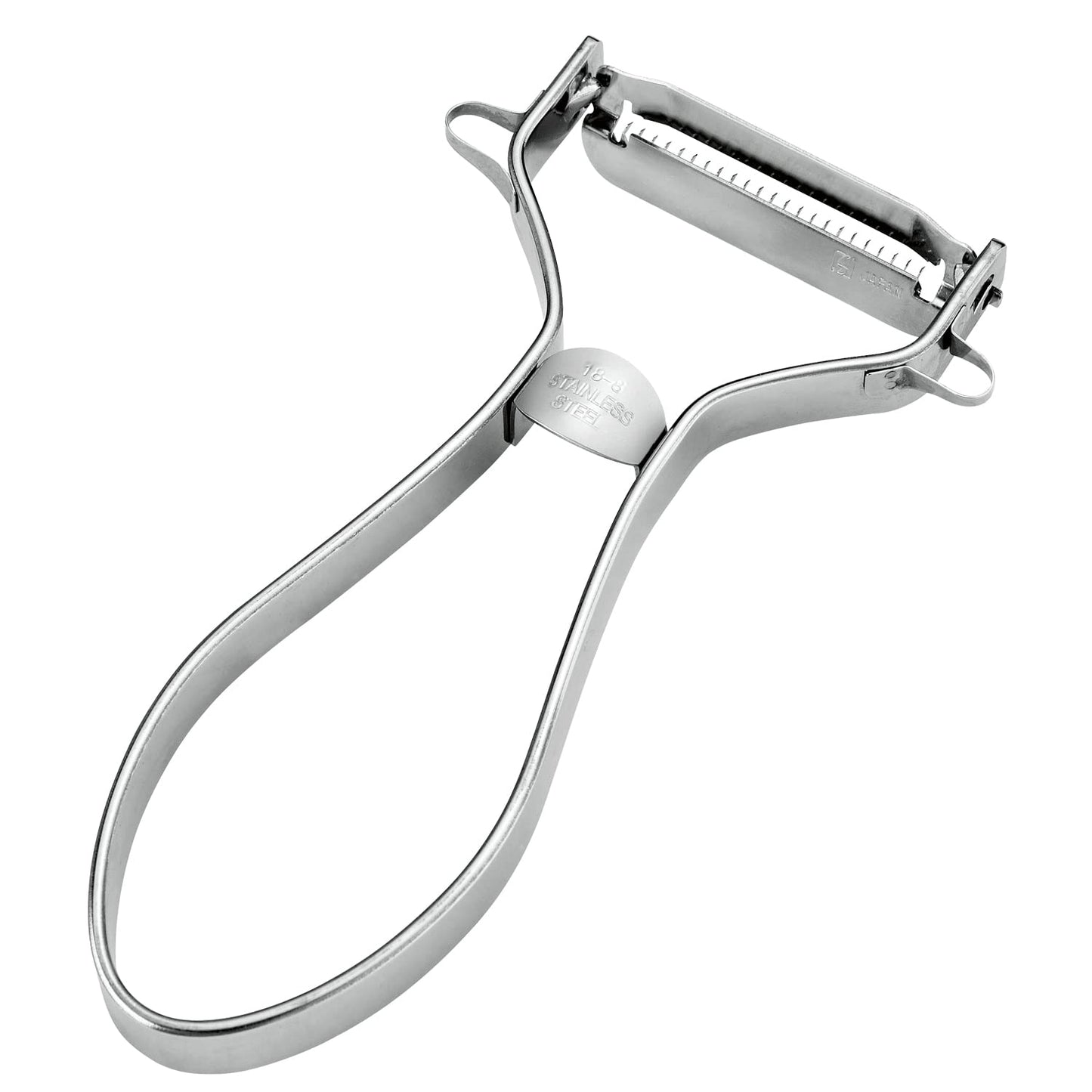 Shimomura Kougyou PG-636 Professional Grade Rapid Tumor Peeler, Dishwasher Safe, Made in Japan, Silver