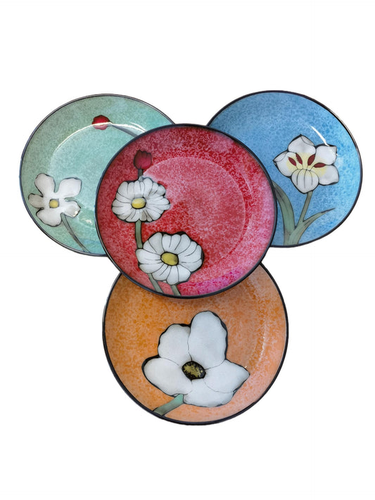 Ceramic Plates For Kitchen, 8 in - Plates Set of 4 - For Salad,Steak,Dessert,Bread, Pasta,Appetizer, Serving etc - Dishwasher, Microwave, and Oven Safe - For Breakfast, Lunch and Dinner (8 Inch)