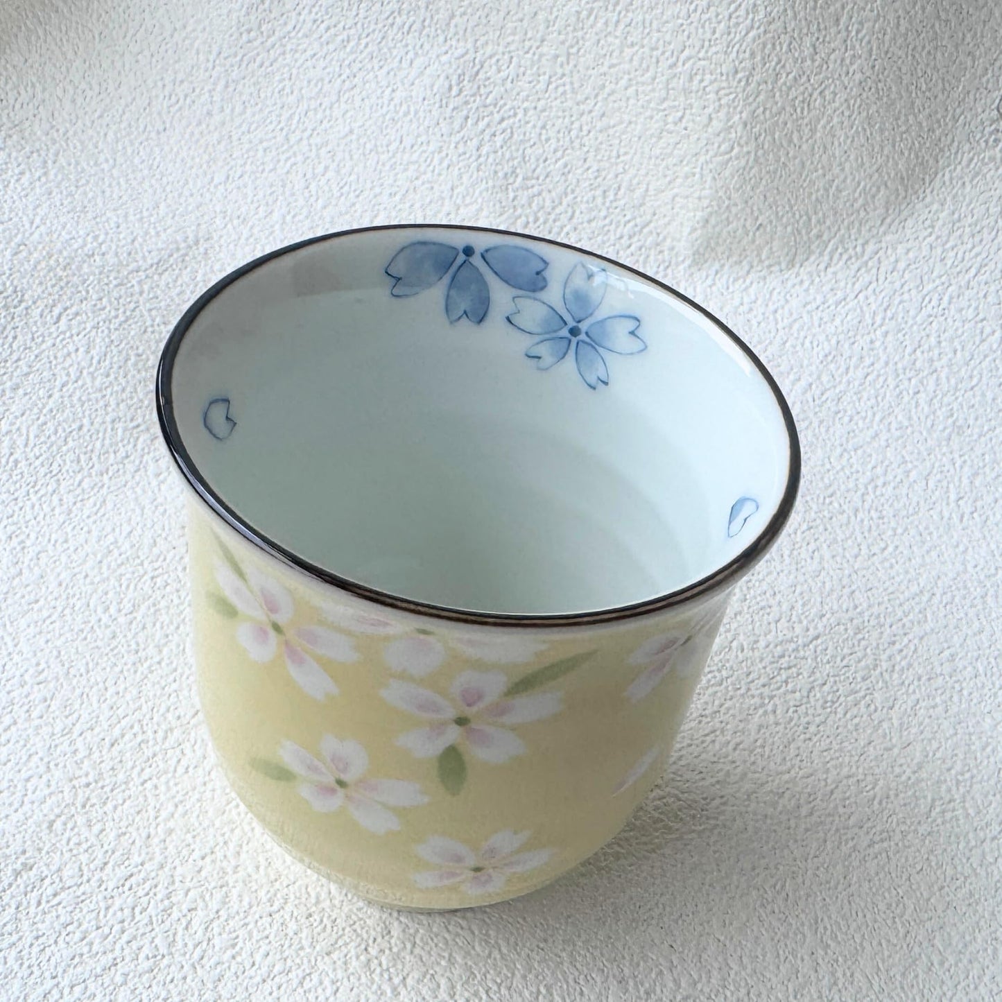Manekineko-Ai Yunomi Mino ware Japanese green tea cup, Cherry blossom Japan,6.76oz